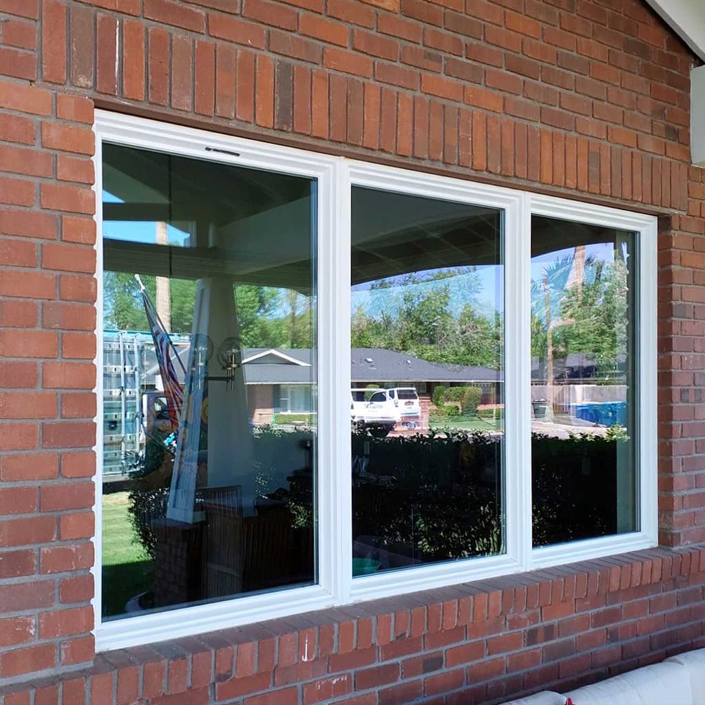 Three-panel exterior window upgrade