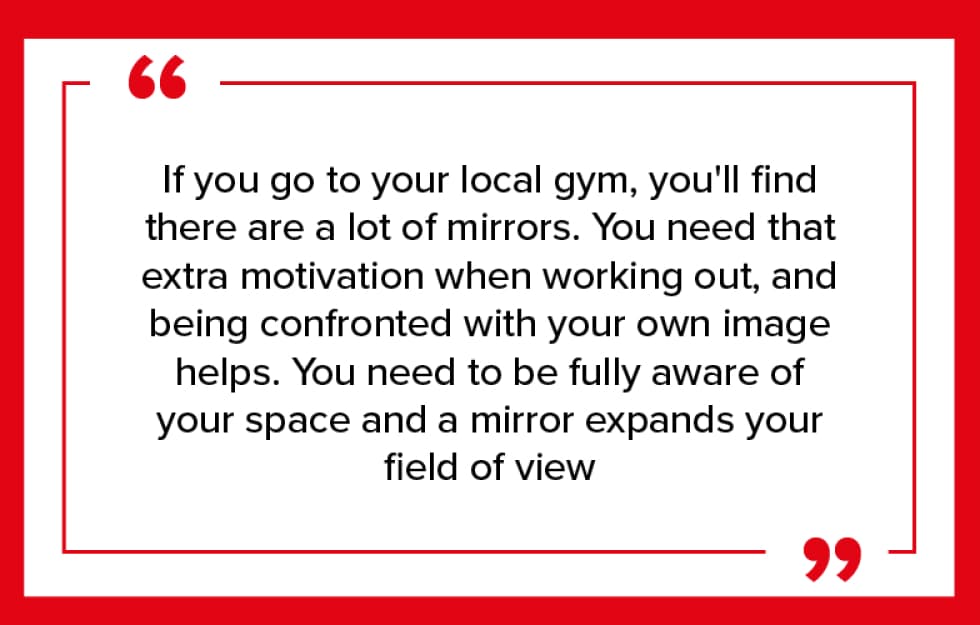 Home Gym Mirror Block Quote