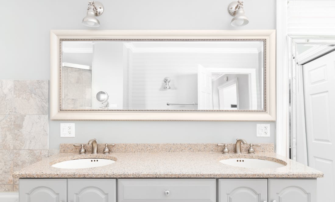 double sink mirror