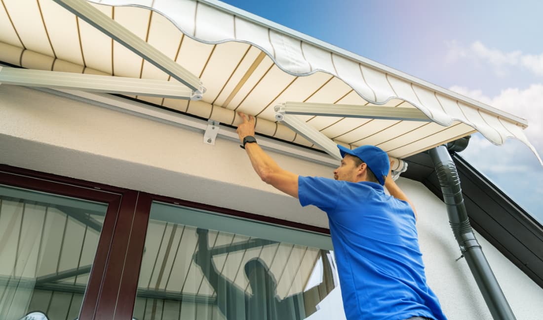 solar-powered retractable window awning demers glass tech