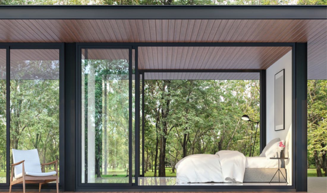 residential automated sliding doors full transparent