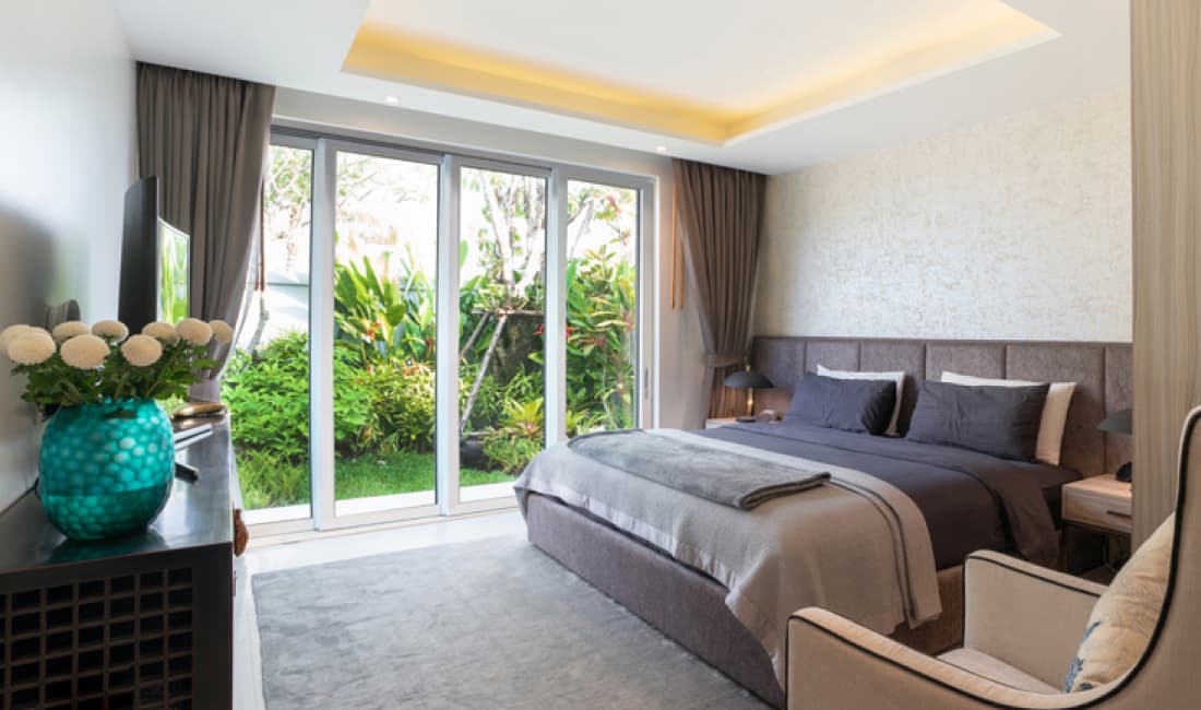 bedroom glass sliding doors