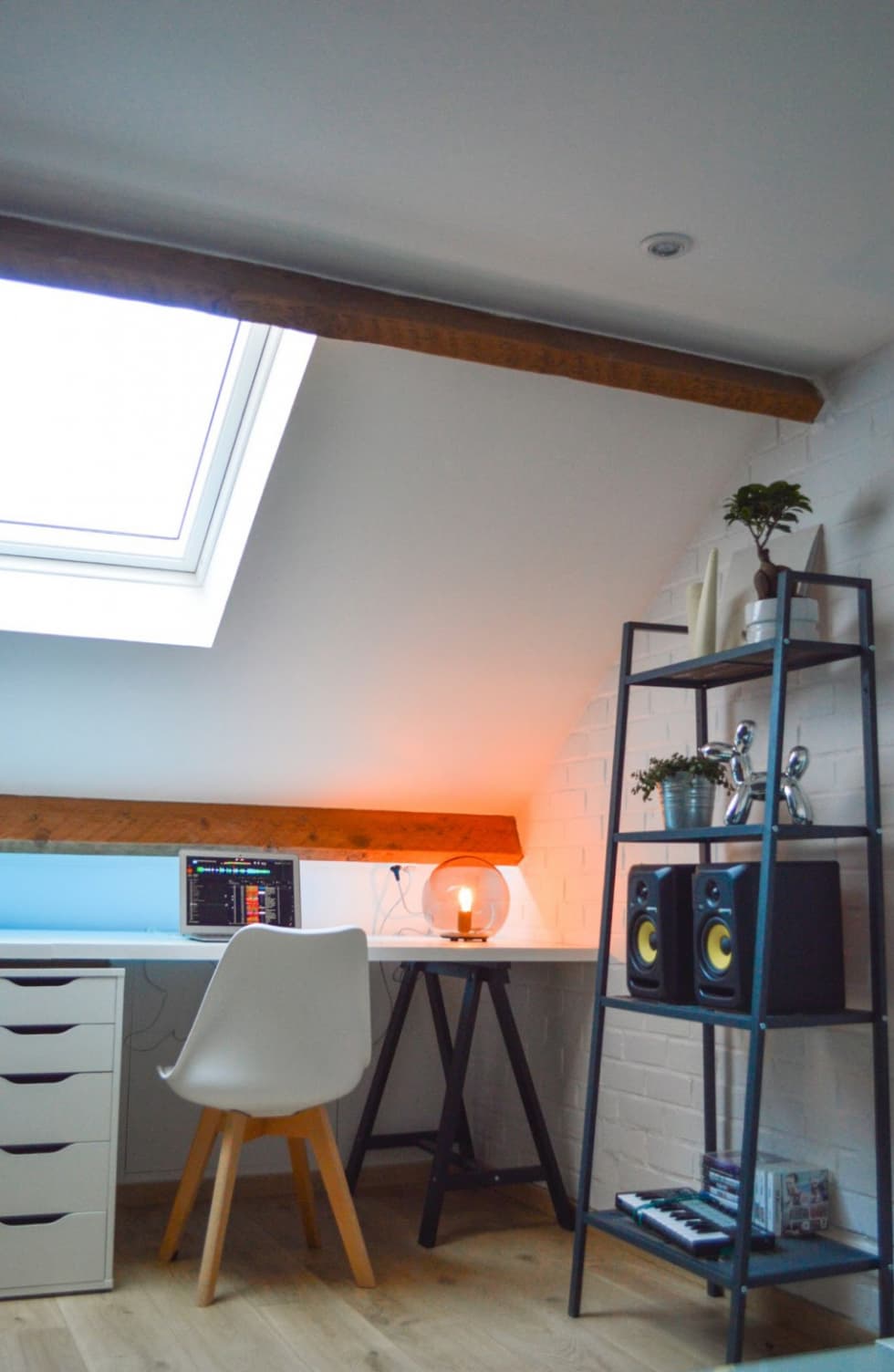 Skylight in a bedroom