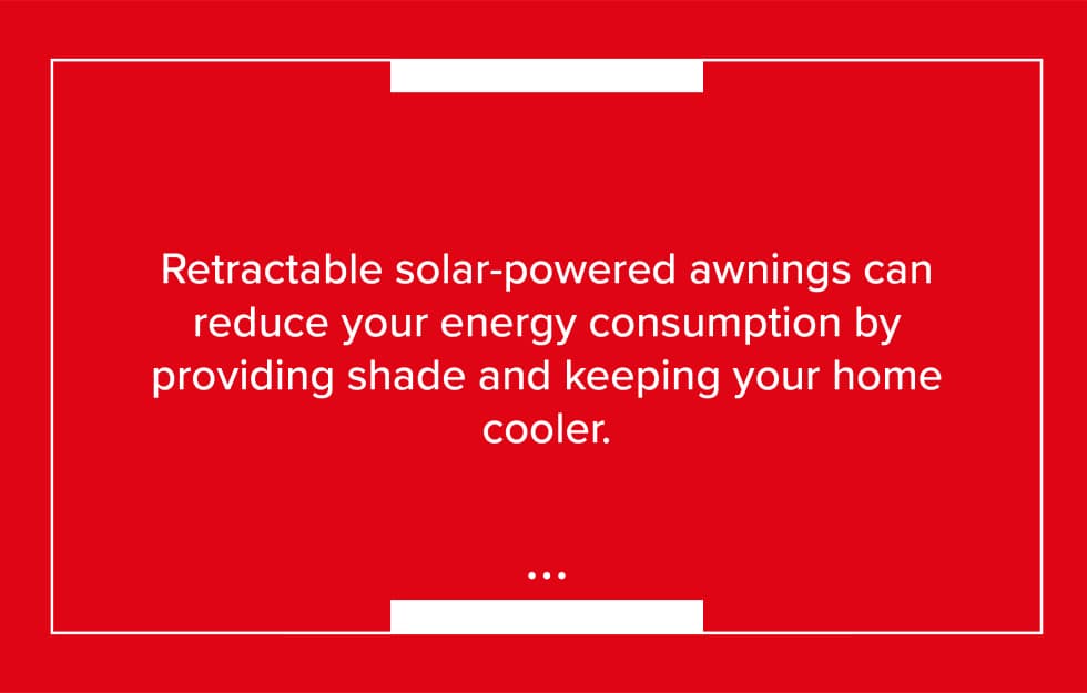 Retractable solar-powered window awning block quote 3