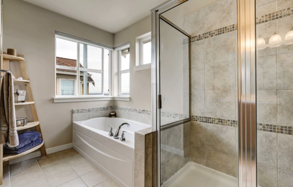 Bathroom featuring a shower enclosure