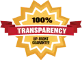 100 transparency badge